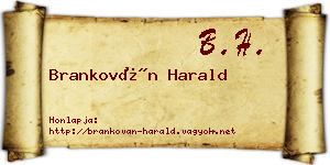 Brankován Harald névjegykártya